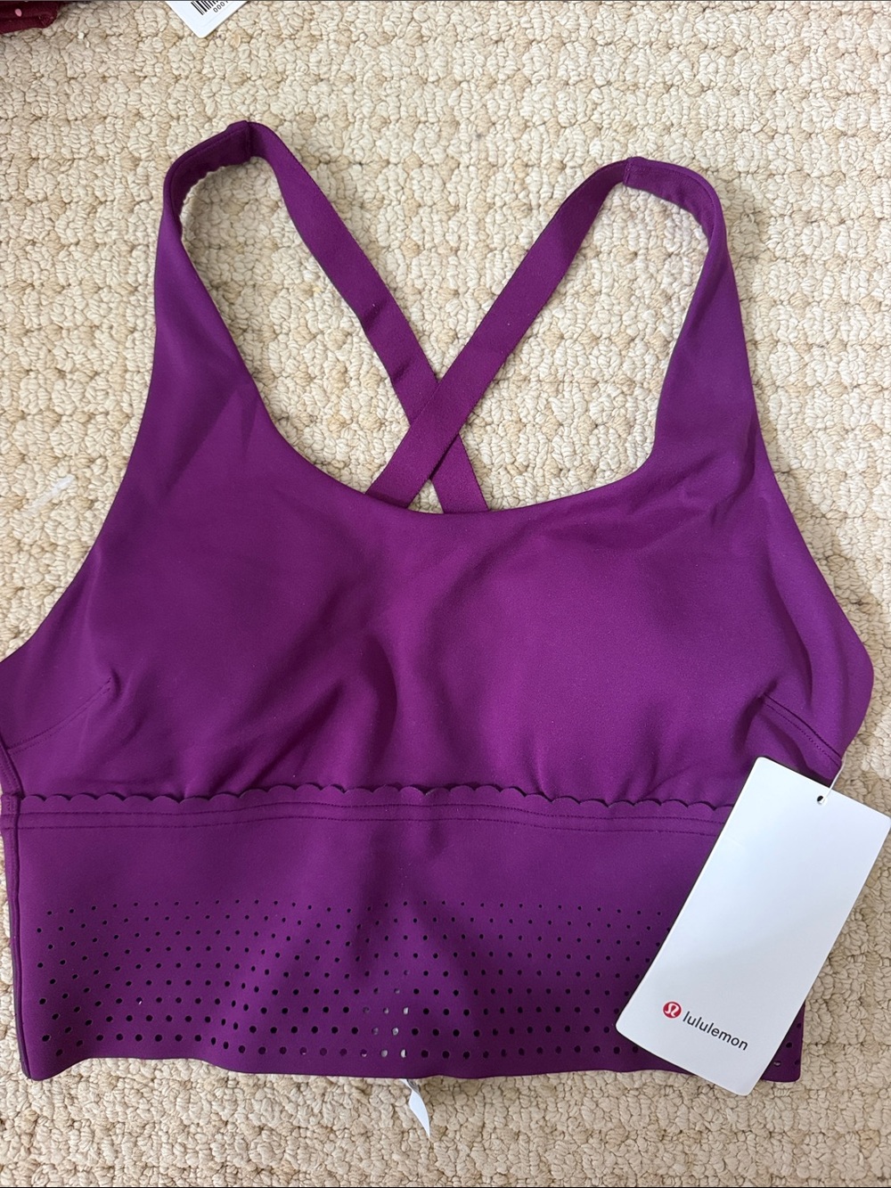 lululemon Ventilated Tennis Tank — Purple